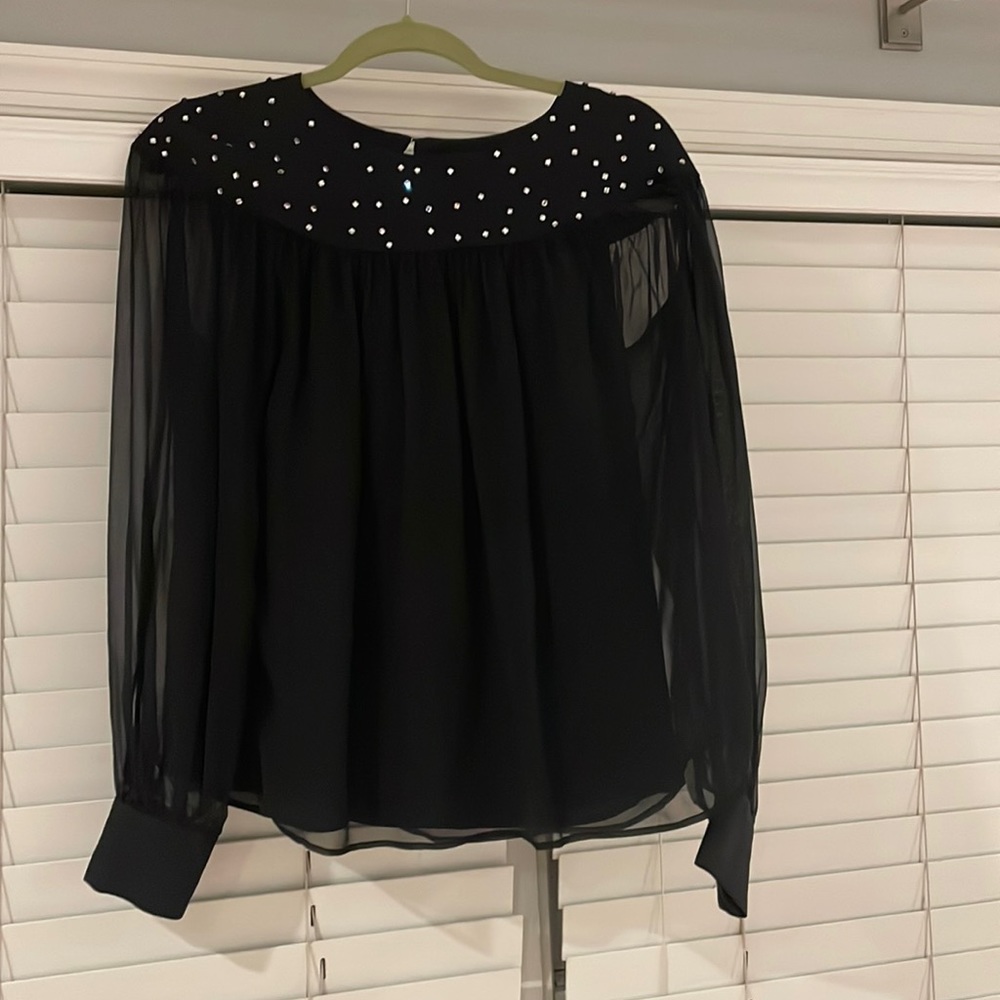 Philip lim black silk blouse